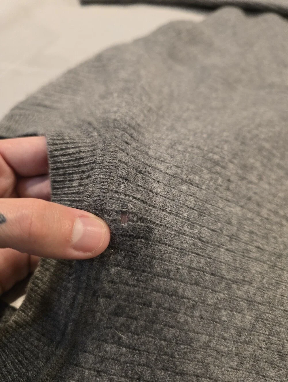 Patagonia Mens Recycled Cashmere Crewneck Sweater Forge Grey Size Large